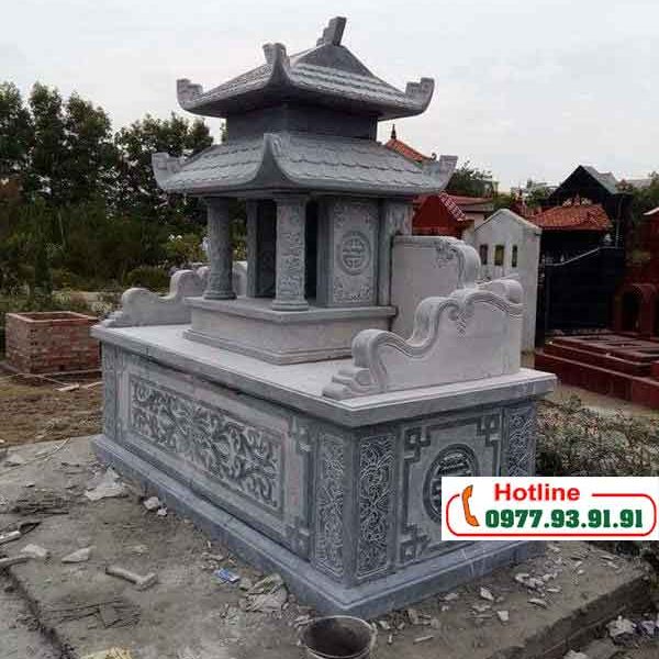 Mẫu mộ đá hai mái đao Ninh Bình 11