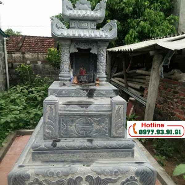 Mẫu mộ đá hai mái đao Ninh Bình 33