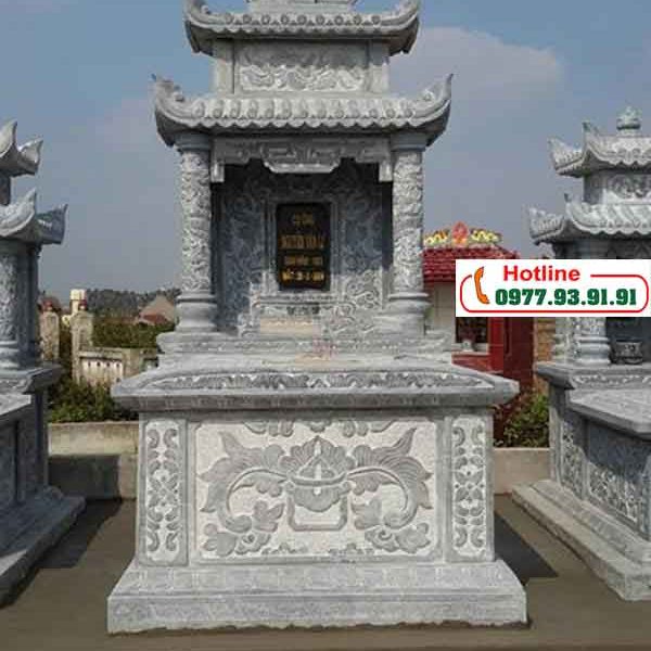 Mẫu mộ đá hai mái đao Ninh Bình 38