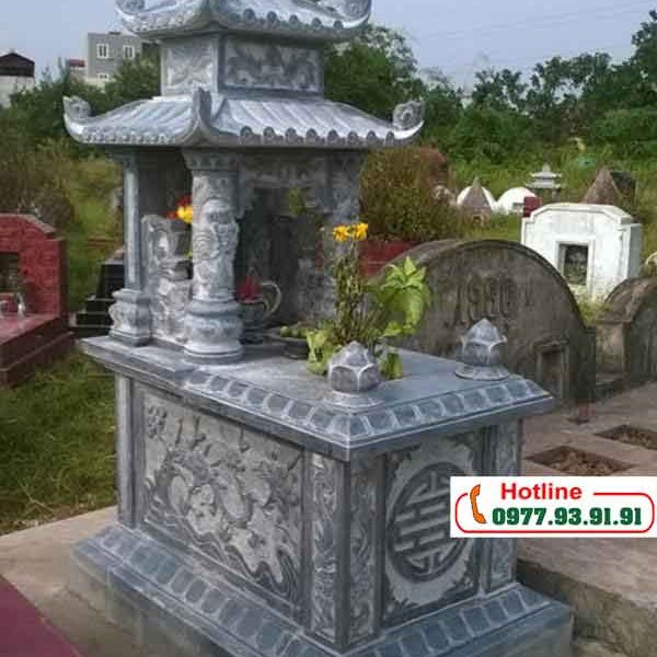 Mẫu mộ đá hai mái đao Ninh Bình 44