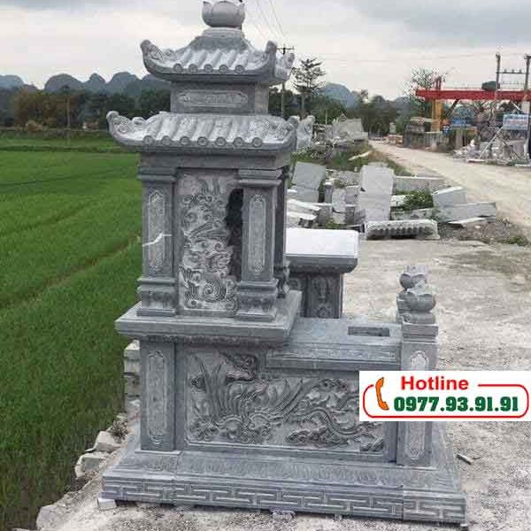 Mẫu mộ đá hai mái đao Ninh Bình 48