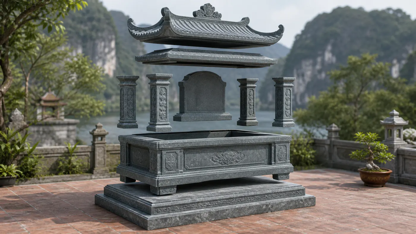 Các lớp cấu tạo của mộ hai đao truyền thống